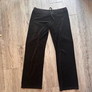 Juicy Black terry cloth Drawstring Lounge Pants